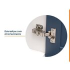 Lavanderia Modulada 3 Peças 2 Armários Aéreos 3 Portas 1 Balc