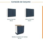 Lavanderia Modulada 3 Peças 2 Armários Aéreos 4 Portas 1 Balc