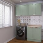 Lavanderia Modulada 3 Peças 2 Armários Aéreos 4 Portas 1 Balc