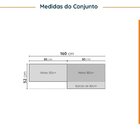 Lavanderia Modulada 3 Peças 2 Armários Aéreos 4 Portas 1 Balc