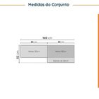 Lavanderia Modulada 3 Peças 2 Armários Aéreos 4 Portas 1 Balc