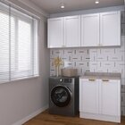 Lavanderia Modulada 3 Peças 2 Armários Aéreos 4 Portas 1 Balc