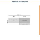 Lavanderia Modulada 3 Peças 2 Armários Aéreos 4 Portas 1 Balc