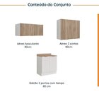 Lavanderia Modulada 3 Peças 2 Armários Aéreos 4 Portas 1 Balc