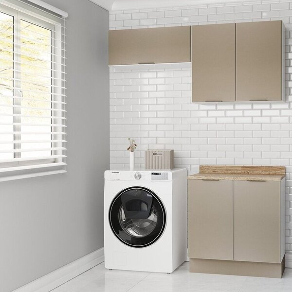 Lavanderia Modulada 3 Peças 2 Armários Aéreos 4 Portas 1 Balc