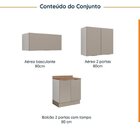 Lavanderia Modulada 3 Peças 2 Armários Aéreos 4 Portas 1 Balc
