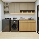 Lavanderia Modulada 3 Peças 6 Portas 2 Gaveta Simone Mendes C