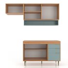 Lavanderia Modulada 3 Peças, Aéreo 120cm, Aéreo 80cm E Balcão