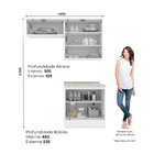 Lavanderia Modulada 3 Peças Com Tampo Americana Branco