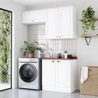 Lavanderia Modulada 3 Peças Com Tampo Americana Branco/nature