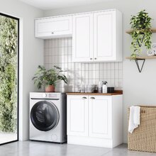 Lavanderia Modulada 3 Peças Com Tampo Americana Branco/nature