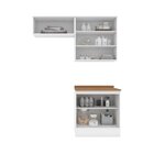 Lavanderia Modulada 3 Peças Com Tampo Americana Branco/nature