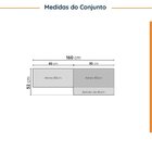 Lavanderia Modulada 3 Peças Sem Tampo 2 Aéreos 1 Balcão 2 Por