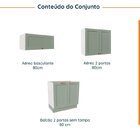 Lavanderia Modulada 3 Peças Sem Tampo 2 Aéreos 3 Portas 1 Bal