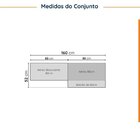Lavanderia Modulada 3 Peças Sem Tampo 2 Aéreos 3 Portas 1 Bal