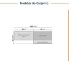 Lavanderia Modulada 3 Peças Sem Tampo 2 Aéreos 3 Portas 1 Bal