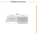 Lavanderia Modulada 3 Peças Sem Tampo 2 Armários Aéreos 1 Bal
