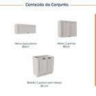 Lavanderia Modulada 3 Peças Sem Tampo 2 Armários Aéreos 1 Bal