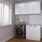 Lavanderia Modulada 3 Peças Sem Tampo 2 Armários Aéreos 4 Por