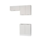 Lavanderia Modulada 3 Peças Sem Tampo Com Rodapé Ipanema Cabe