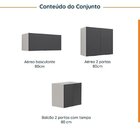 Lavanderia Modulada 3 Peças Sem Tampo Sem Rodapé Ipanema Cabe