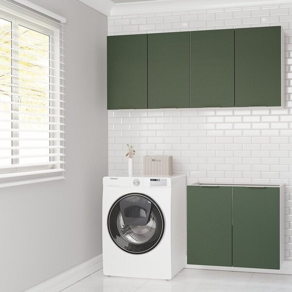 Lavanderia Modulada 3 Peças Sem Tampo Sem Rodapé Ipanema Cabe