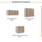 Lavanderia Modulada 3 Peças Sem Tampo Sem Rodapé Ipanema Cabe