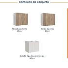 Lavanderia Modulada 3 Peças Sem Tampo Sem Rodapé Ipanema Cabe