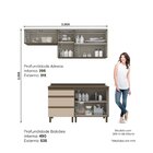 Lavanderia Modulada 4 Peças Com Tampo Connect Duna/cristal