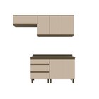 Lavanderia Modulada 4 Peças Com Tampo Connect Duna/cristal