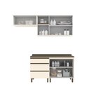 Lavanderia Modulada 4 Peças Com Tampo Connect Off White