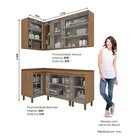 Lavanderia Modulada 5 Peças Com Tampo Requinte Nature/areia