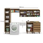 Lavanderia Modulada 6 Peças 6 Portas 4 Gavetas Confort Cinamo