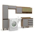Lavanderia Modulada 6 Peças 6 Portas 4 Gavetas Confort Cinamo