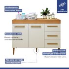 Lavanderia Modulada Armário Aéreo E Balcão Brasília Nature/of