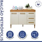 Lavanderia Modulada Balcão 2 Portas 3 Gavetas Petrópolis Natu