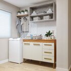 Lavanderia Modulada Balcão 2 Portas 3 Gavetas Petrópolis Natu