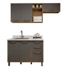 Lavanderia Modulada Balcão 3 Portas E 2 Armários Aéreos Áustr