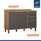 Lavanderia Modulada Balcão 3 Portas E 2 Armários Aéreos Com 1