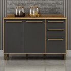 Lavanderia Modulada Balcão 3 Portas E 2 Armários Aéreos Com 1