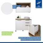 Lavanderia Modulada Balcão Com Armário Aéreo Tex 103   Carval