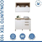 Lavanderia Modulada Balcão Com Armário Aéreo Tex 103   Carval