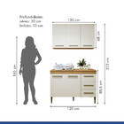 Lavanderia Modulada Brasília Armário Aéreo E Balcão Kaiki Móv