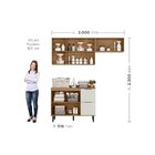 Lavanderia Modulada Com 2 Aéreos E 1 Balcão Com Tampo 100% Md