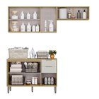 Lavanderia Modulada Com 2 Armários Aereos E 1 Balcão Com Tamp