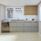 Lavanderia Modulada Com 2 Balcões E 1 Amario Aéreo Porta Ripa