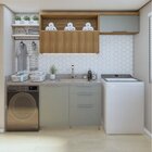 Lavanderia Modulada Com Balcão 1 Porta E 2 Armários Aéreos 10