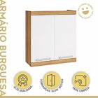 Lavanderia Modulada Com Balcão 2 Portas E Armário Aéreo 100%