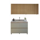 Lavanderia Modulada Com Balcão E 2 Armários Aéreos Ripados 10