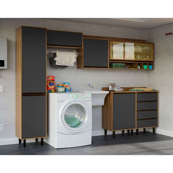 Lavanderia Modulada Confort 6 Pt 4 Gv Cinamomo E Grafite
